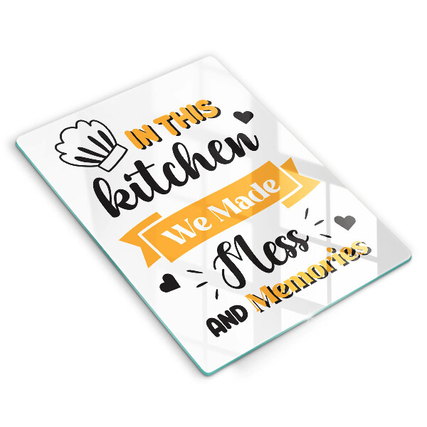 Tábua de cortar alimentos Nesta cozinha fizemos bagunça e memórias