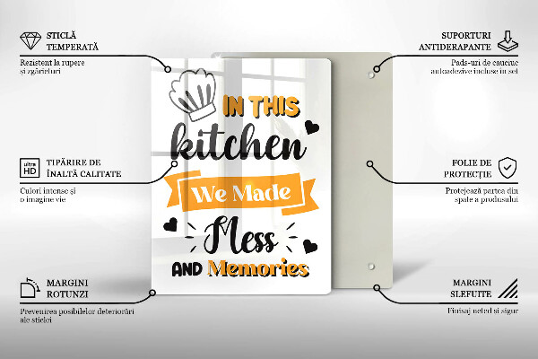 Tábua de cortar alimentos Nesta cozinha fizemos bagunça e memórias