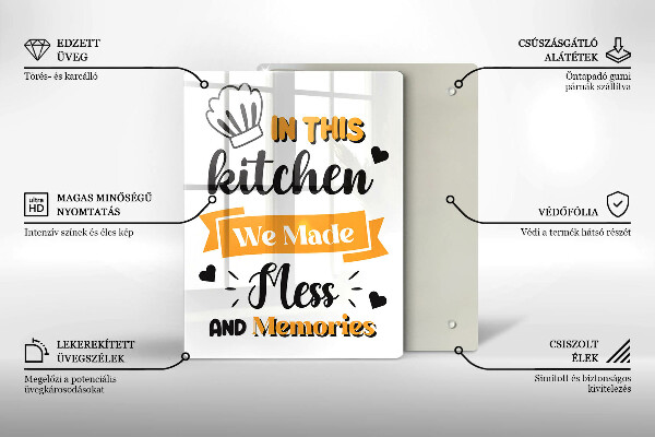 Tábua de cortar alimentos Nesta cozinha fizemos bagunça e memórias