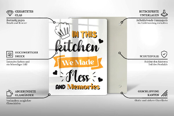 Tábua de cortar alimentos Nesta cozinha fizemos bagunça e memórias