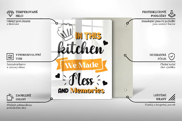 Tábua de cortar alimentos Nesta cozinha fizemos bagunça e memórias