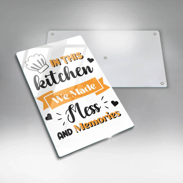 Tábua de cortar alimentos Nesta cozinha fizemos bagunça e memórias