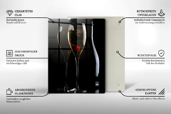 Tábua de cortar Taças de champanhe