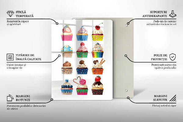Tábua para cozinha Ilustração de cupcake