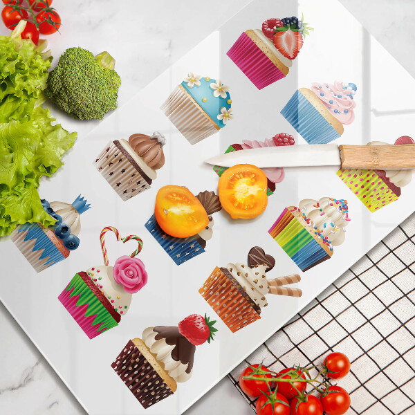 Tábua para cozinha Ilustração de cupcake