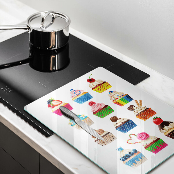 Tábua para cozinha Ilustração de cupcake