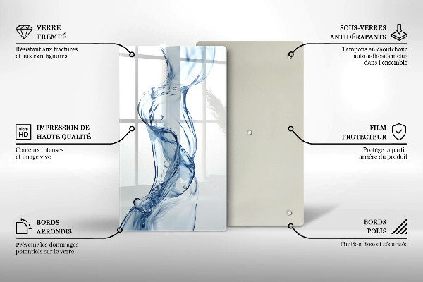 Tábua de vidro Água limpa