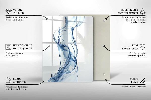 Tábua de vidro Água limpa