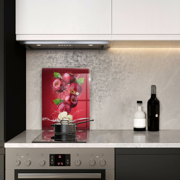 Tábua de cortar alimentos Maçãs suculentas na água