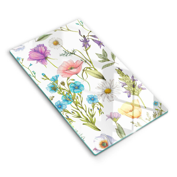 Tábua de vidro Ilustração de flores