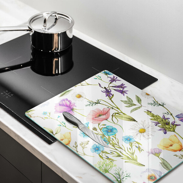 Tábua de vidro Ilustração de flores