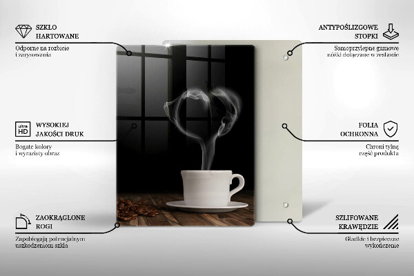 Tábua para cozinha Coração de xícara de café