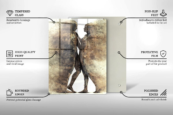Tábua de cortar alimentos Corpos de pessoas apaixonadas