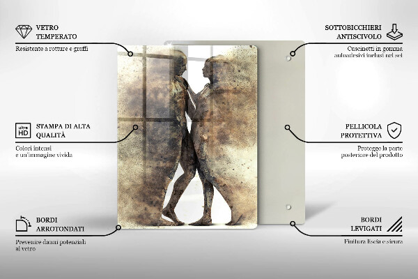 Tábua de cortar alimentos Corpos de pessoas apaixonadas