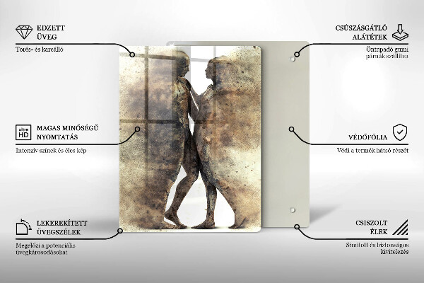 Tábua de cortar alimentos Corpos de pessoas apaixonadas