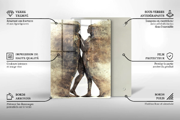 Tábua de cortar alimentos Corpos de pessoas apaixonadas