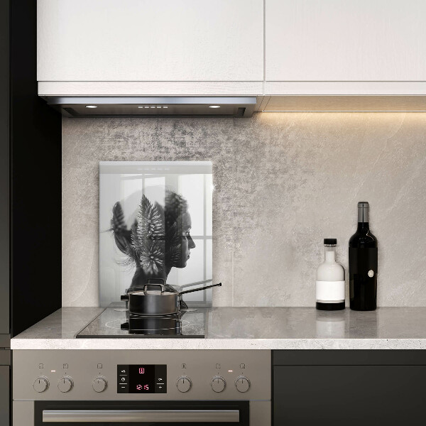 Tábua de cortar de vidro Mulher e a Floresta