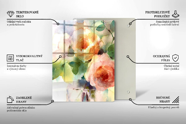 Tábua para corte Flores pintadas