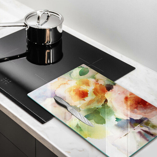 Tábua para corte Flores pintadas