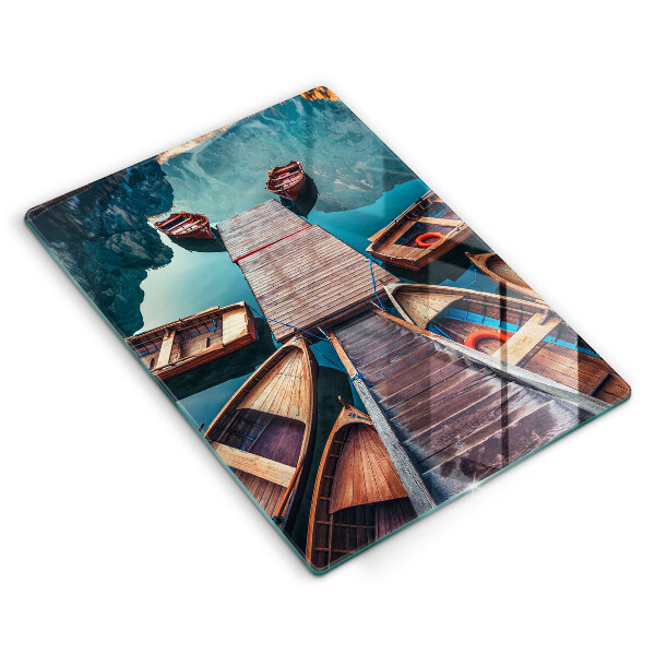 Tábua cozinha Barcos no lago