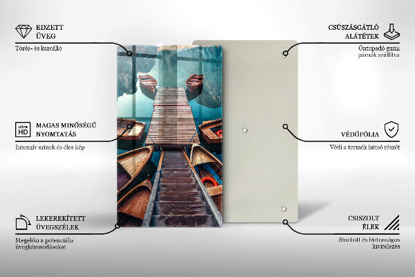 Tábua cozinha Barcos no lago