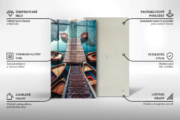 Tábua cozinha Barcos no lago