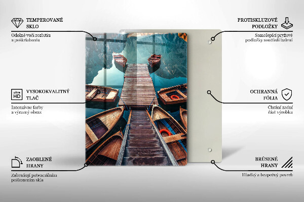 Tábua cozinha Barcos no lago