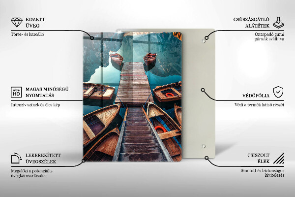 Tábua cozinha Barcos no lago