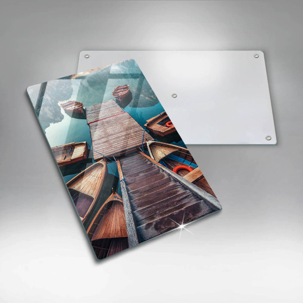 Tábua cozinha Barcos no lago