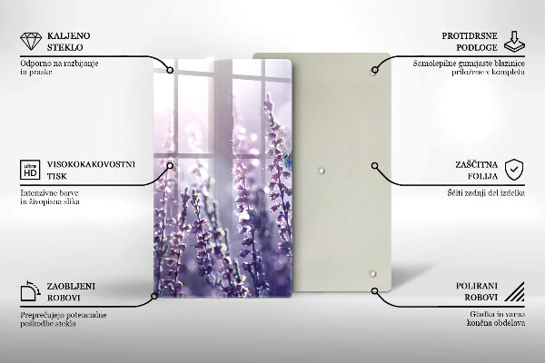 Tábua para cozinha Flores silvestres e uma borboleta