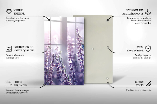 Tábua para cozinha Flores silvestres e uma borboleta