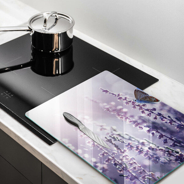 Tábua para cozinha Flores silvestres e uma borboleta