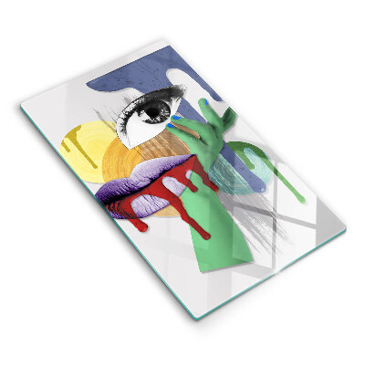 Tábua para corte Arte de colagem abstrata