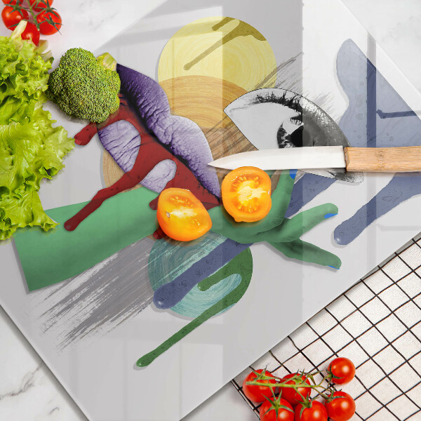 Tábua para corte Arte de colagem abstrata