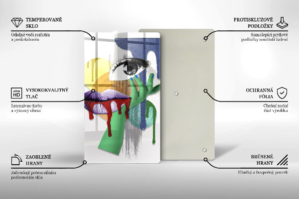 Tábua para corte Arte de colagem abstrata