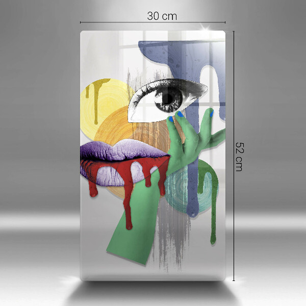 Tábua para corte Arte de colagem abstrata