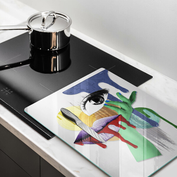 Tábua para corte Arte de colagem abstrata