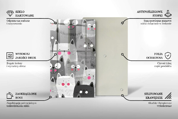 Tábua de cortar Ilustração de gato