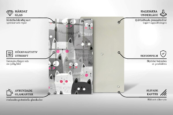 Tábua de cortar Ilustração de gato