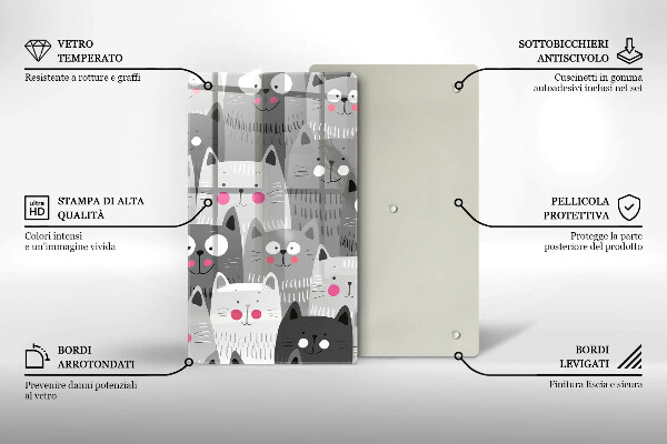 Tábua de cortar Ilustração de gato