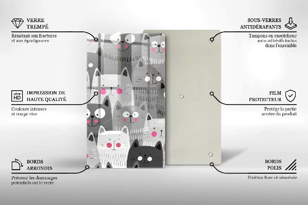 Tábua de cortar Ilustração de gato