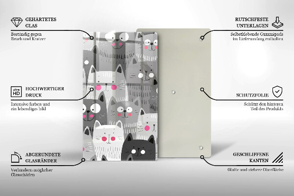 Tábua de cortar Ilustração de gato