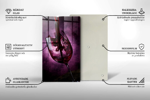 Tábua para cozinha Um copo de vinho