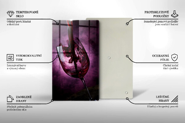 Tábua para cozinha Um copo de vinho