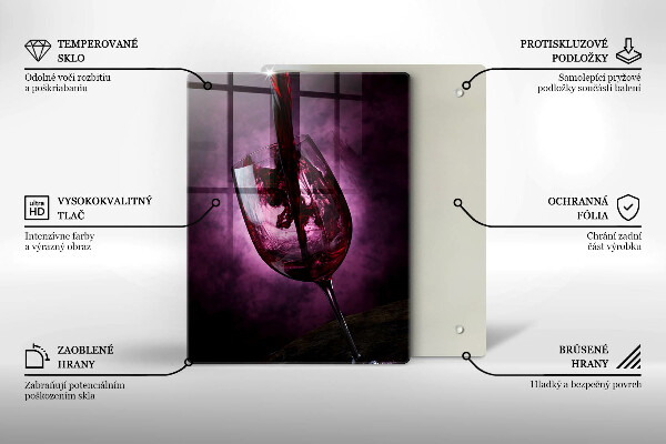 Tábua para cozinha Um copo de vinho