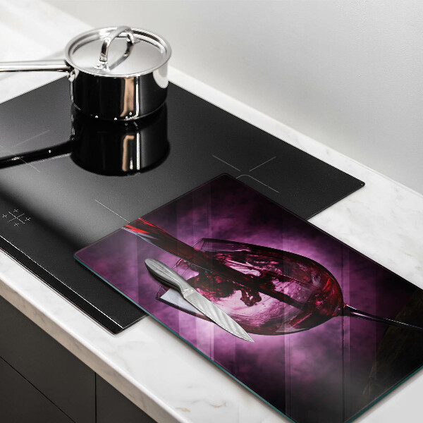 Tábua para cozinha Um copo de vinho