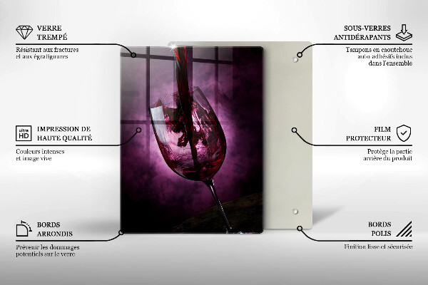 Tábua para cozinha Um copo de vinho