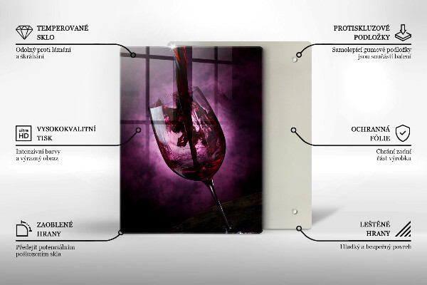 Tábua para cozinha Um copo de vinho