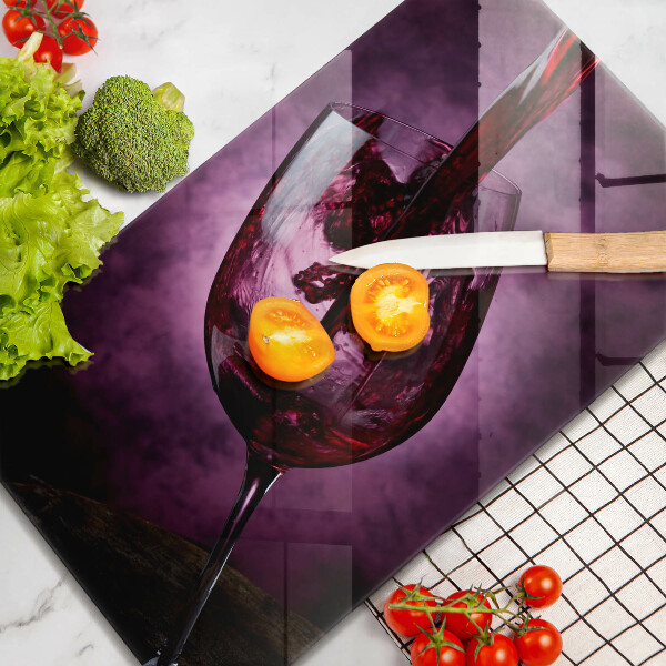 Tábua para cozinha Um copo de vinho