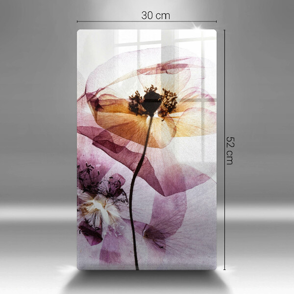Tábua de vidro Flores delicadas